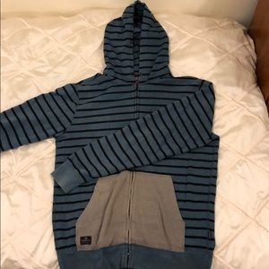 Striped sweatshirt blue/gray/black